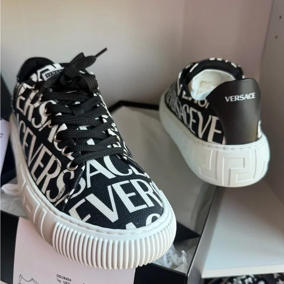Versace Monochrome Logo Sneakers size 42